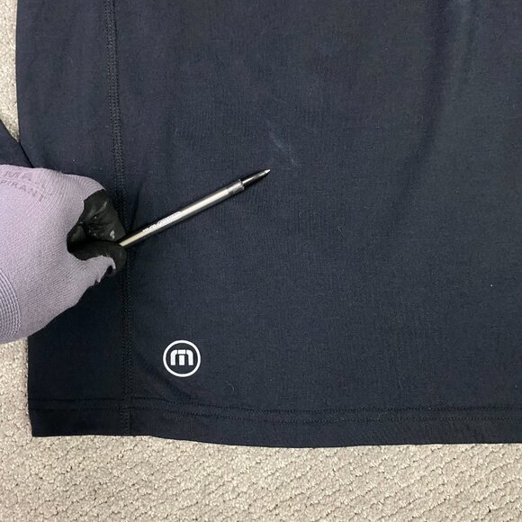 Travis Mathew 1/4 Zip Pullover Men's Large Black Lightweight Stretch Base Layer - Picture 4 of 11